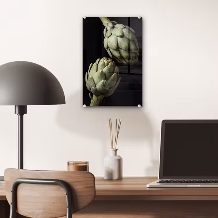 Glas schilderij - Artisjok - Groen - Eten — 7