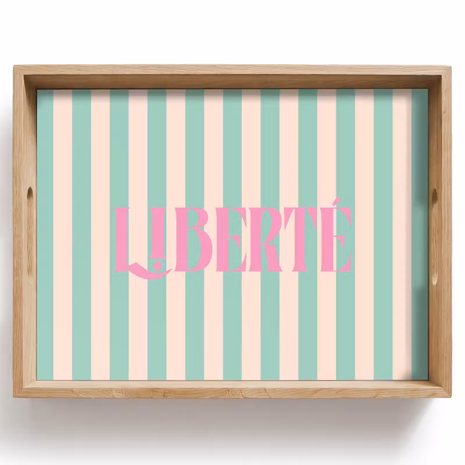 Dienblad - Roze - Groen - Strepen - Liberté — 1