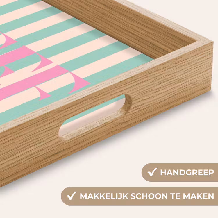 Dienblad - Roze - Groen - Strepen - Leef — 5