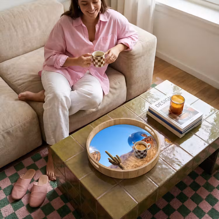 Dienblad - Woestijn - Spiegelbal - Kunst — 6