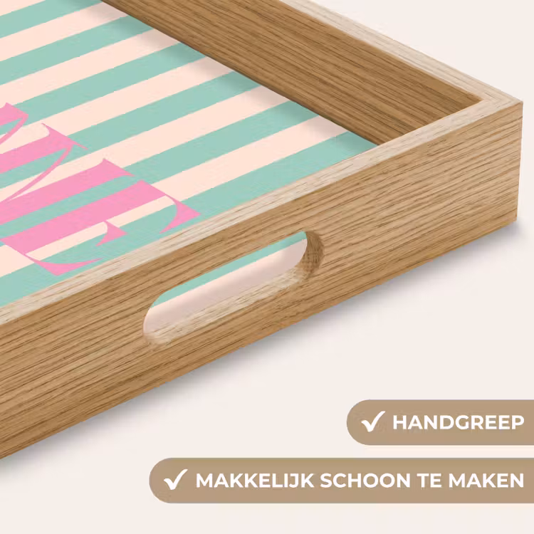 Dienblad - Roze - Groen - Strepen - Sonne — 5