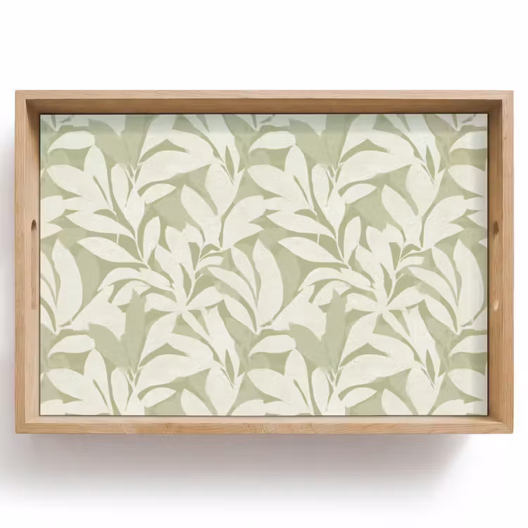 Dienblad - Saliegroen - Botanisch - Minimalistisch - Patroon — 1