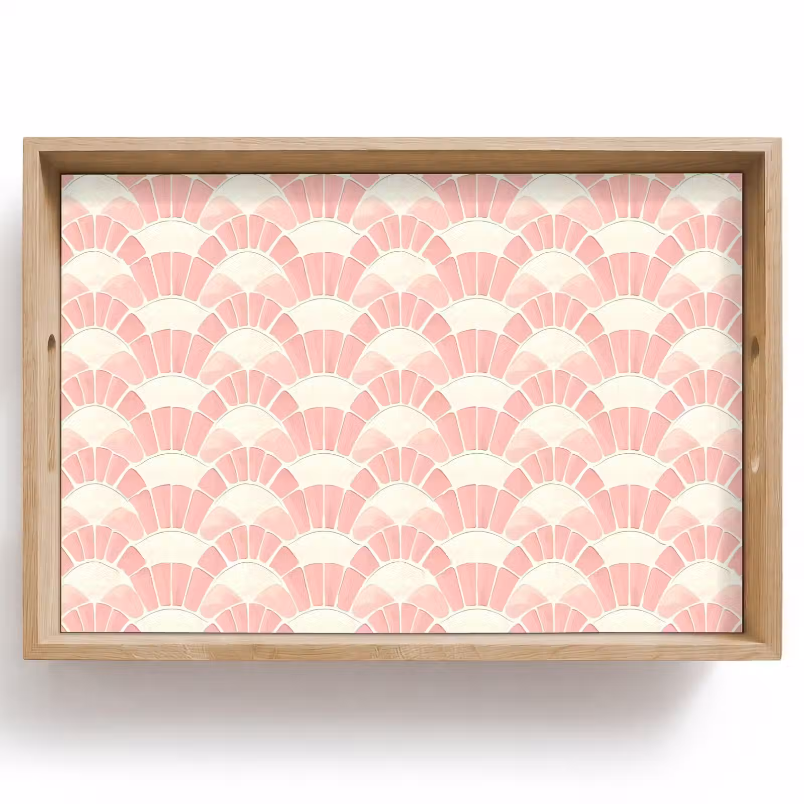 Dienblad - Roze - Waaiers - Mozaïek - Patroon — 1