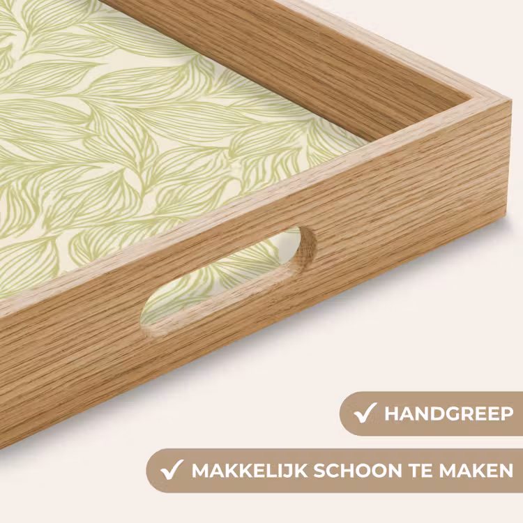 Dienblad - Saliegroen - Botanisch - Bladeren - Handgetekend - Patroon — 5