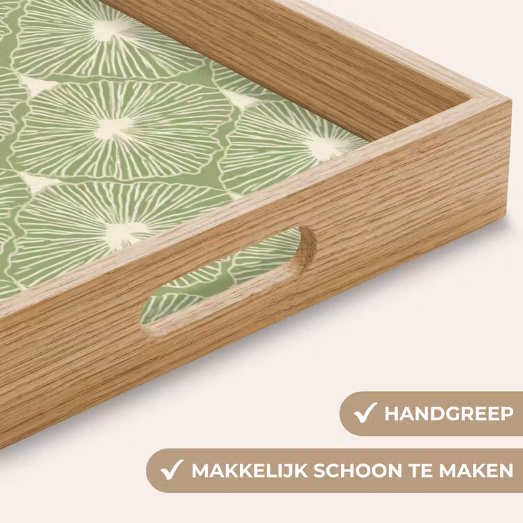 Dienblad - Saliegroen - Botanisch - Ruiten - Organisch - Patroon — 5