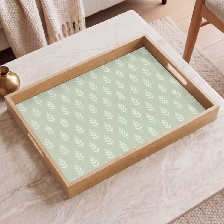 Dienblad - Saliegroen - Botanisch - Takjes - Minimalistisch - Patroon — 2
