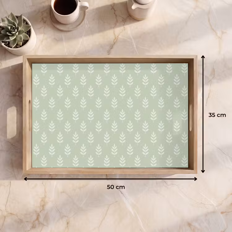 Dienblad - Saliegroen - Botanisch - Takjes - Minimalistisch - Patroon — 9