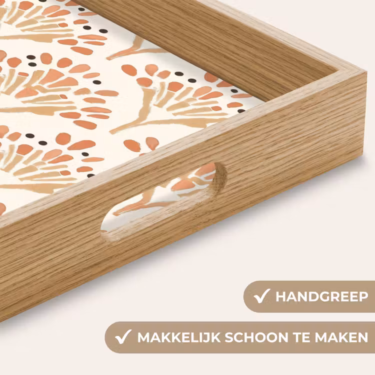 Dienblad - Terracotta - Waaiers - Schilderachtig - Patroon — 5
