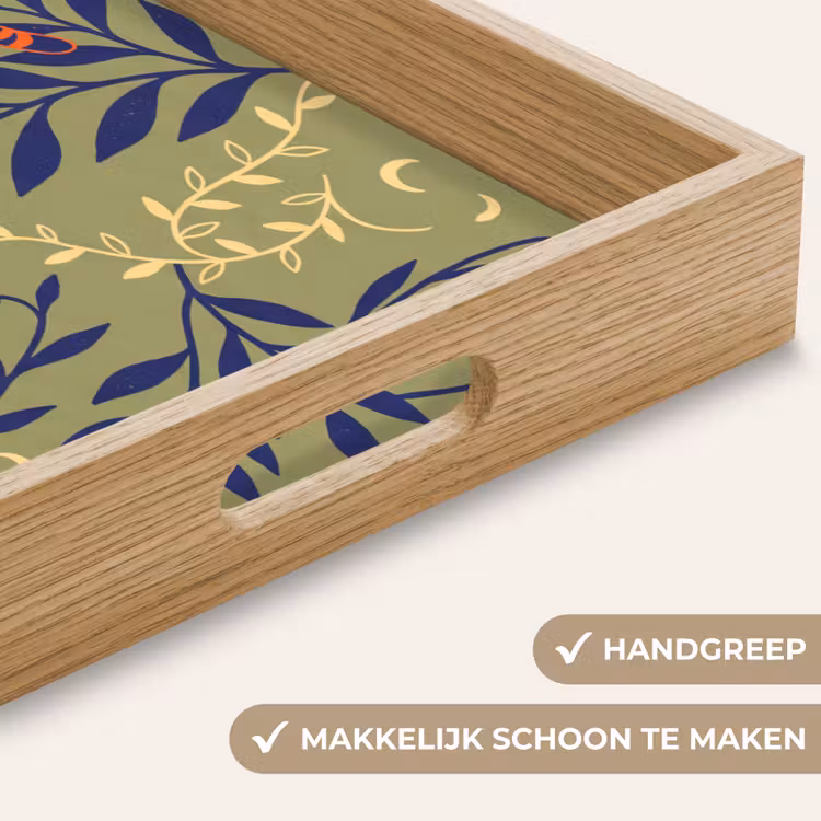 Dienblad - Tijger - Bladeren - Dieren - Illustratie - Oranje — 5