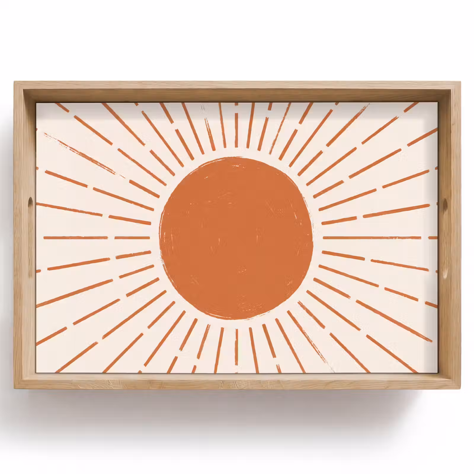 Dienblad - Zon - Stralen - Abstract - Terracotta - Modern — 1