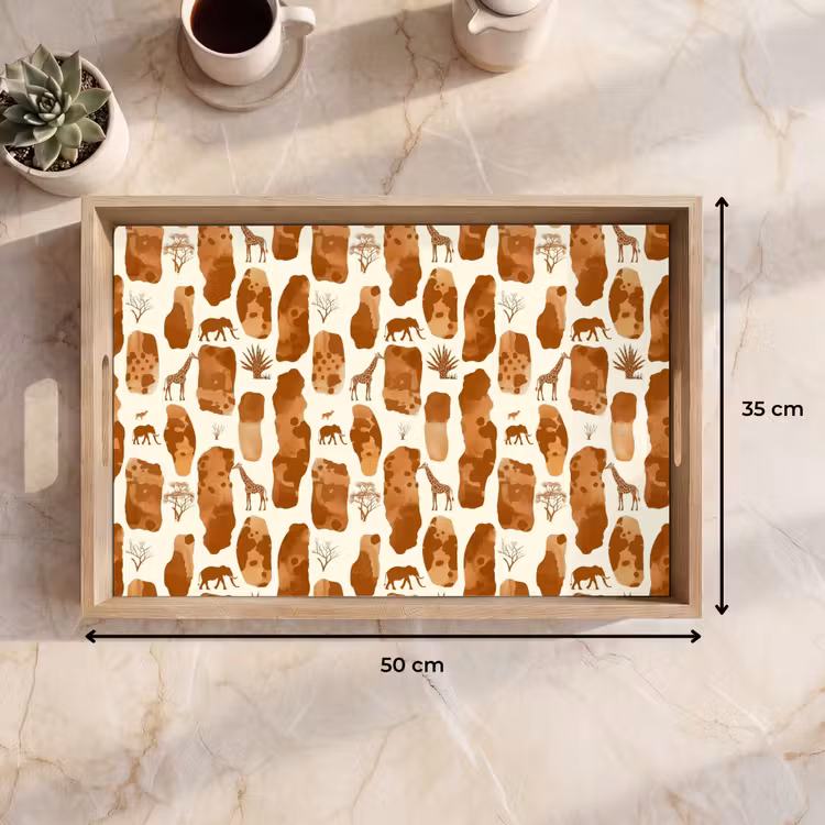 Dienblad - Terracotta - Safari - Dieren - Patroon — 9