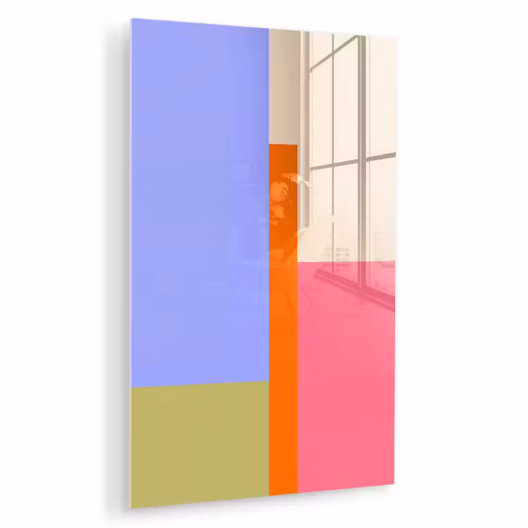 Glas schilderij - Abstract - Geometrie - Kunst - Modern - Kleurrijk — 1