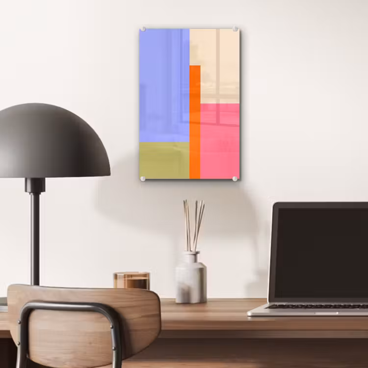 Glas schilderij - Abstract - Geometrie - Kunst - Modern - Kleurrijk — 7