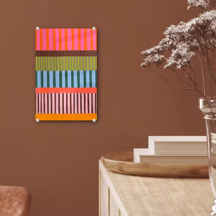 Glas schilderij - Abstract - Strepen - Modern - Kleurrijk - Kunst — 6