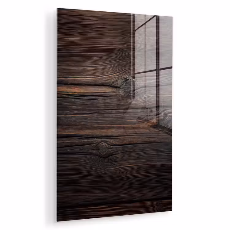 Glas schilderij - Hout - Grillige nerven — 1