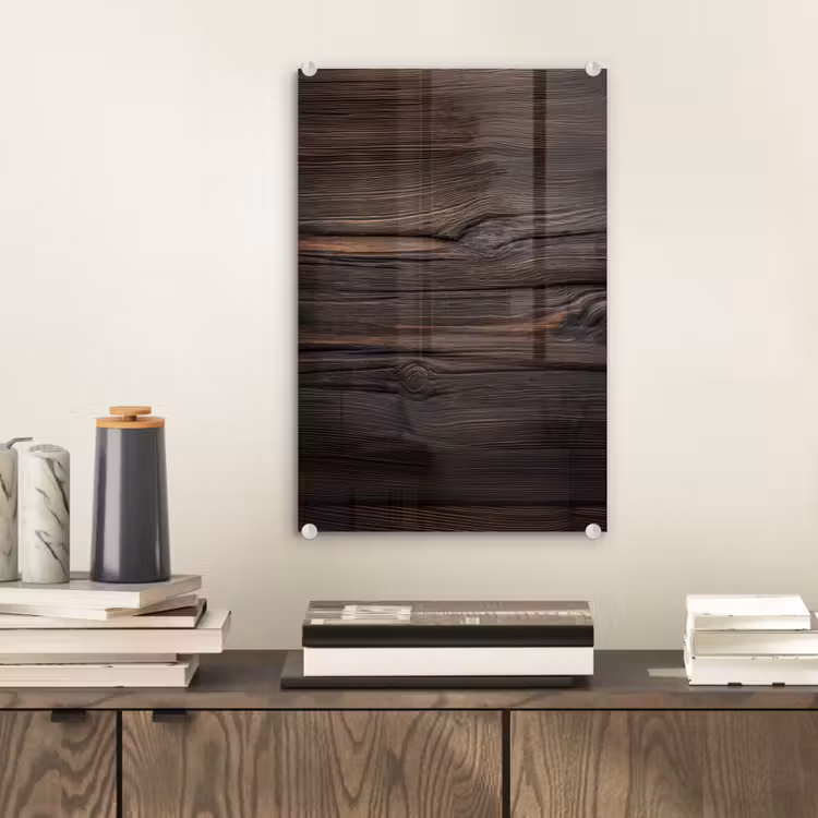 Glas schilderij - Hout - Grillige nerven — 2