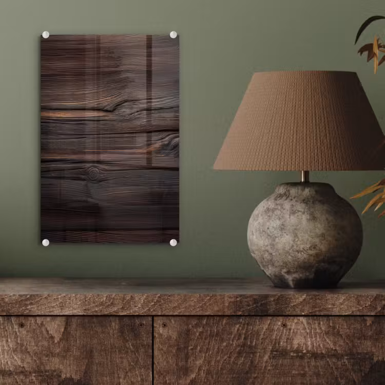 Glas schilderij - Hout - Grillige nerven — 4