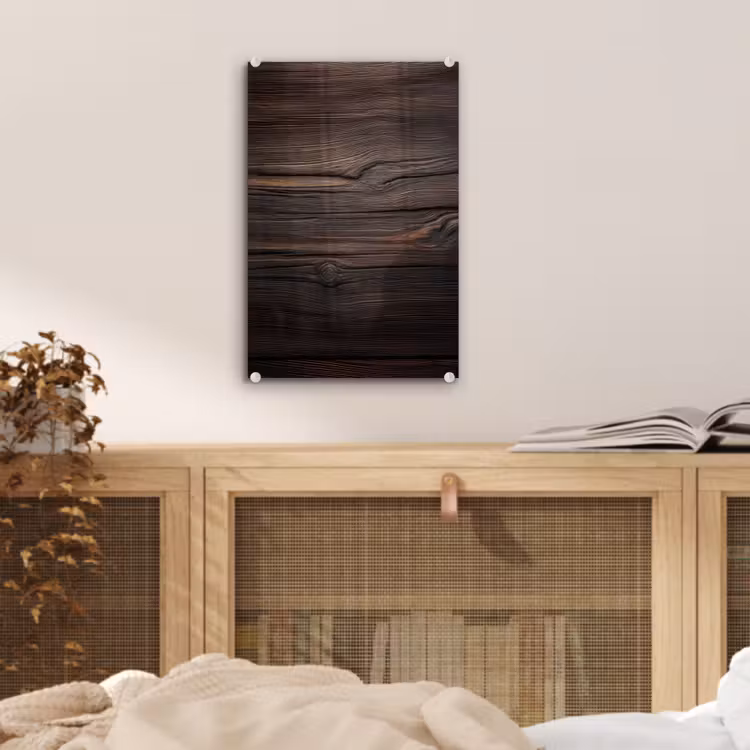 Glas schilderij - Hout - Grillige nerven — 5