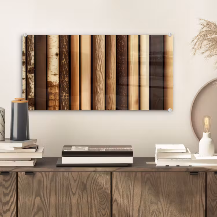 Glas schilderij - Hout - Planken - Natuurlijk — 2