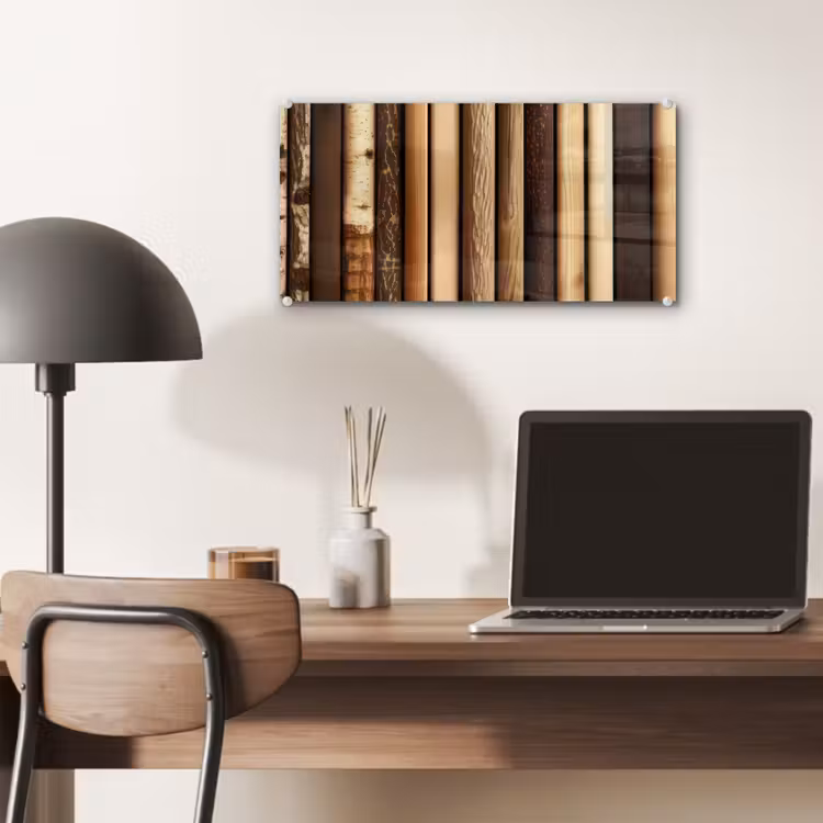 Glas schilderij - Hout - Planken - Natuurlijk — 7