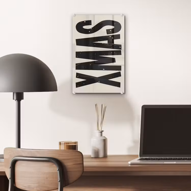 Glas schilderij - Kerst - Christmas - Japandi - Beige — 7