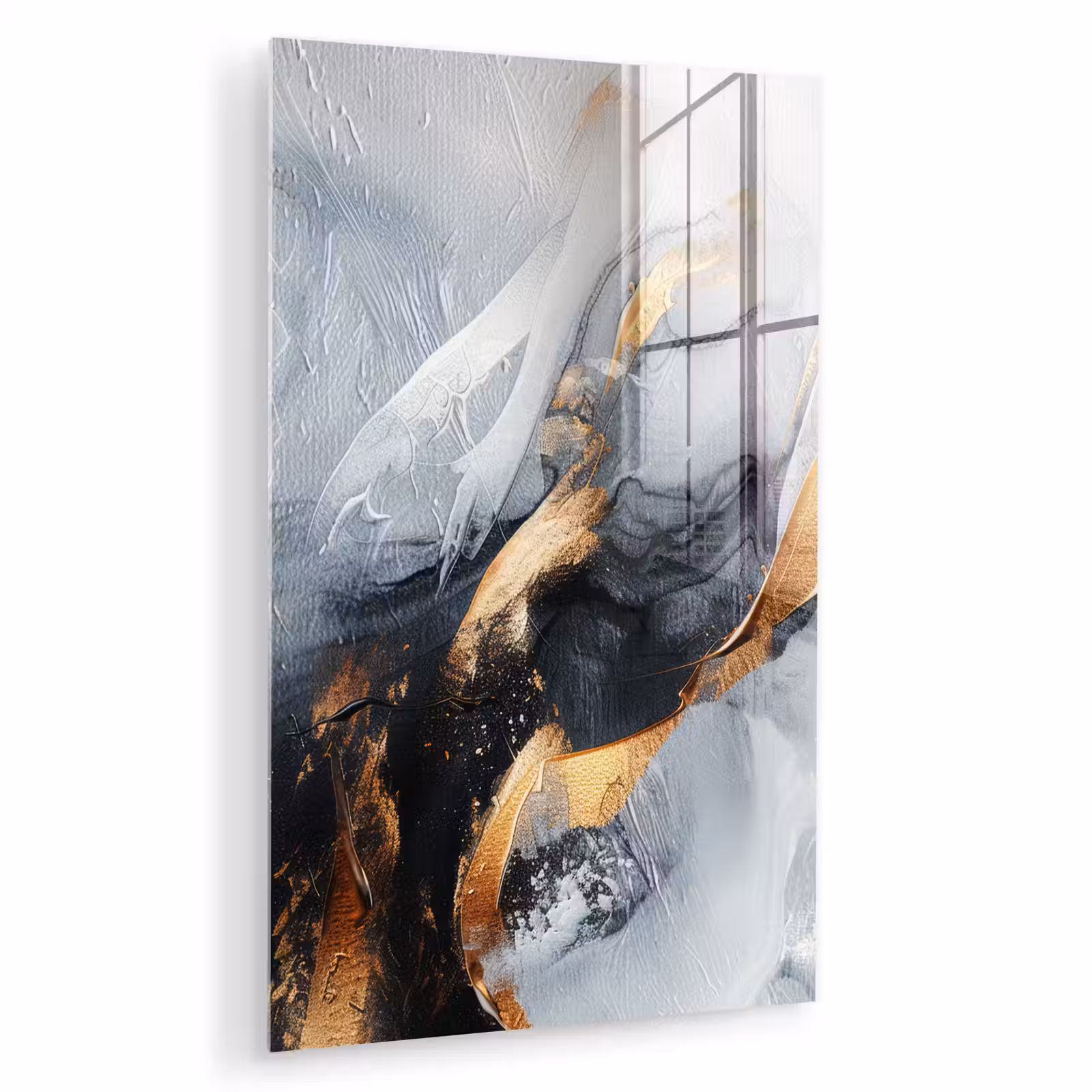 Glas schilderij - Kunst - Goud - Luxe - Abstract - Modern — 1