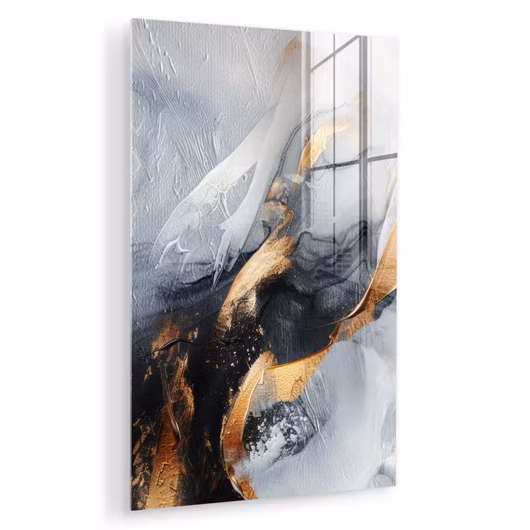 Glas schilderij - Kunst - Goud - Luxe - Abstract - Modern — 1