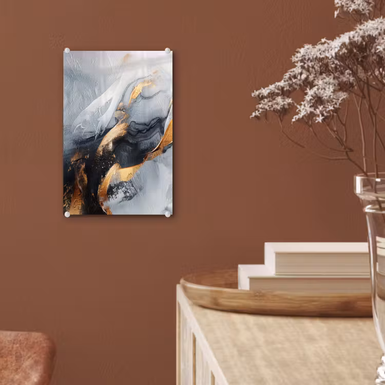 Glas schilderij - Kunst - Goud - Luxe - Abstract - Modern — 6