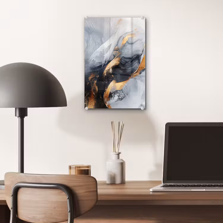 Glas schilderij - Kunst - Goud - Luxe - Abstract - Modern — 7
