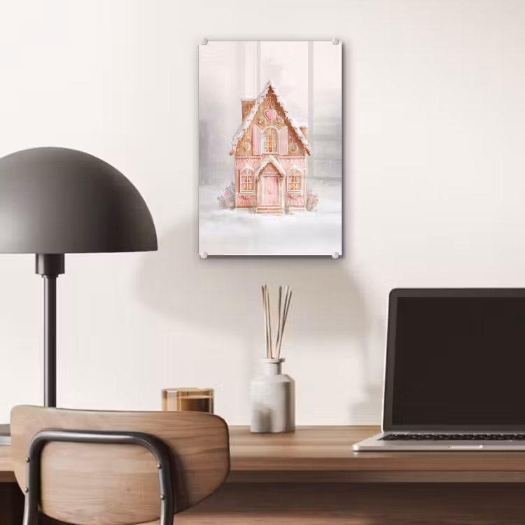Glas schilderij - Huisje - Suiker - Pastel — 7