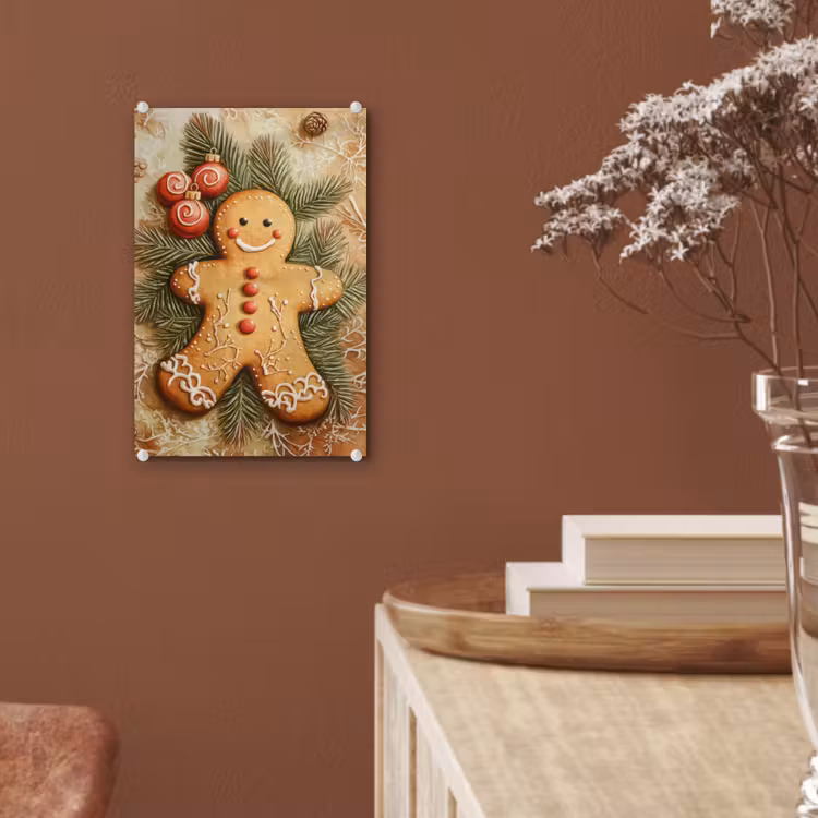 Glas schilderij - Kerstmis - Koekje - Poppetje - Speculaas — 6