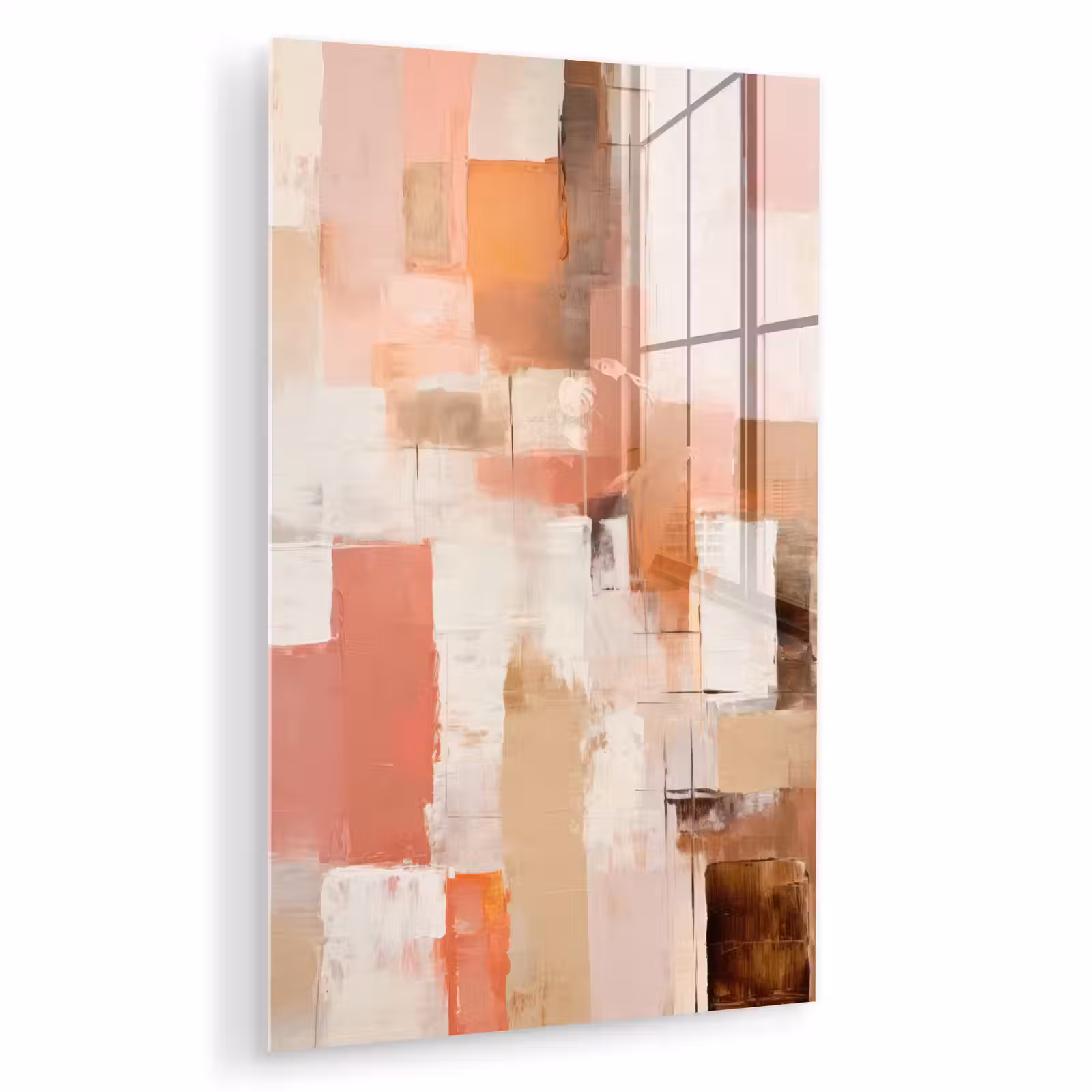 Glas schilderij - Kunst - Roze - Abstract — 1
