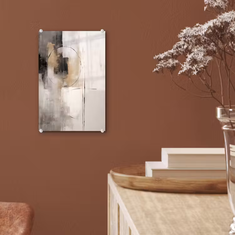 Glas schilderij - Kunst - Abstract - Grijs - Industrieel — 6