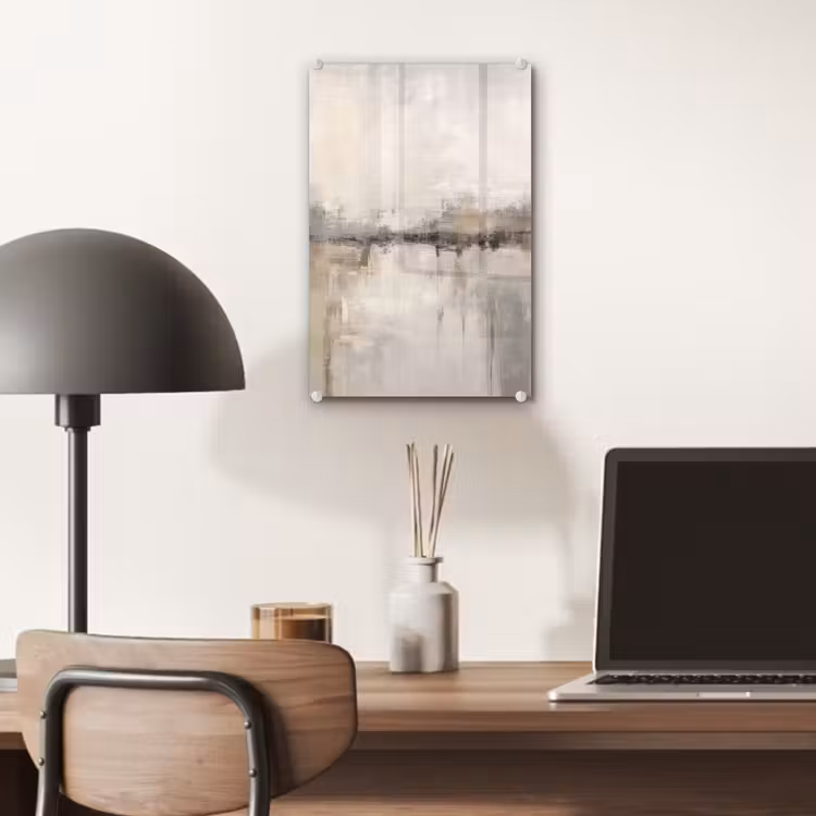 Glas schilderij - Moderne kunst - Abstract - Beige — 7