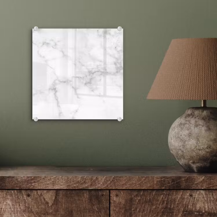 Glas schilderij - Marmer - Grijs - Wit - Marmerstructuur — 4
