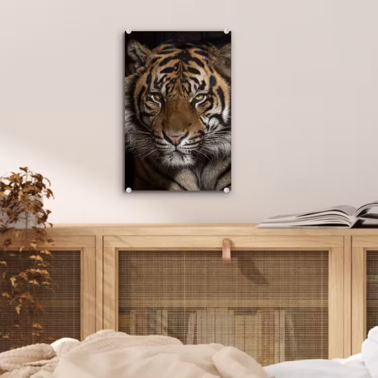 Glas schilderij - Tijger - Wilde dieren - Portret — 4