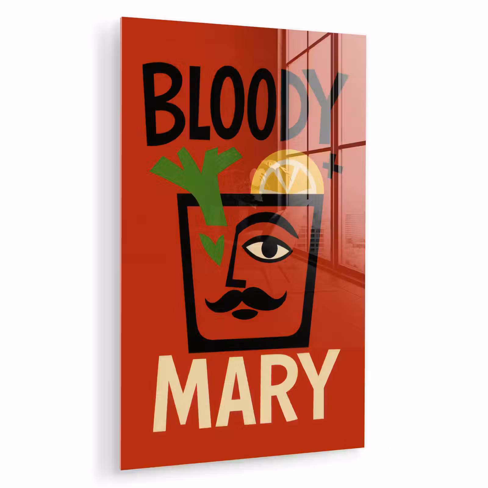 Glas schilderij - Cocktail - Art - Rood — 1