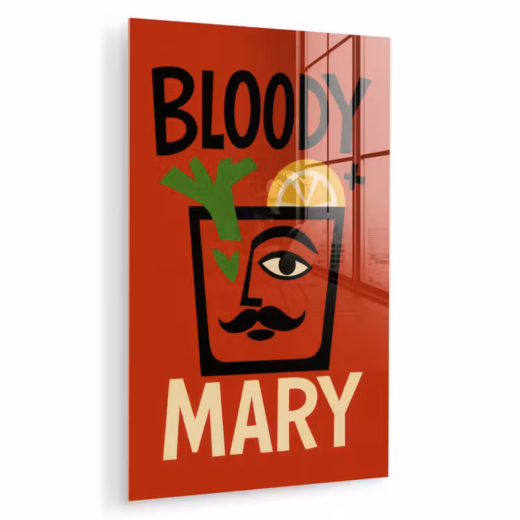 Glas schilderij - Cocktail - Art - Rood — 1