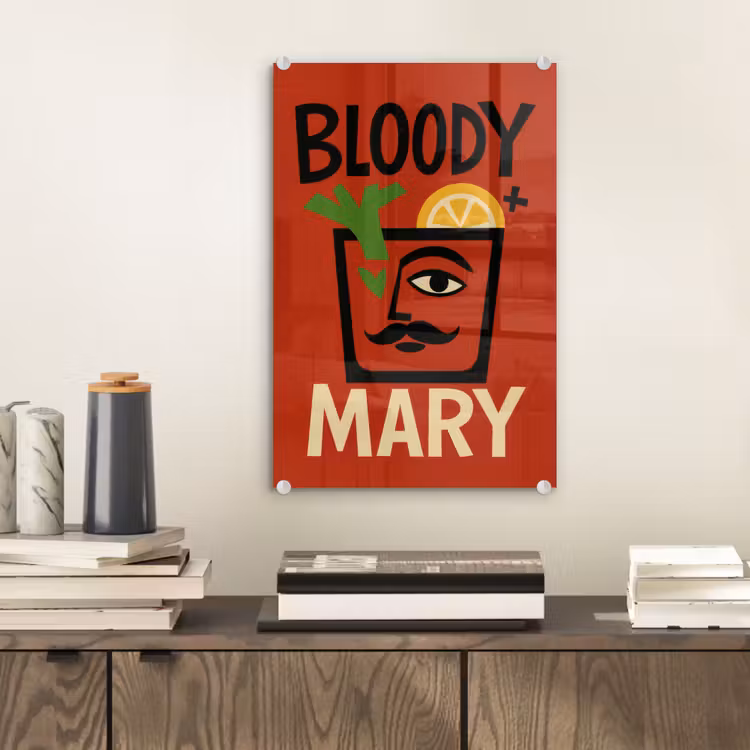 Glas schilderij - Cocktail - Art - Rood — 2