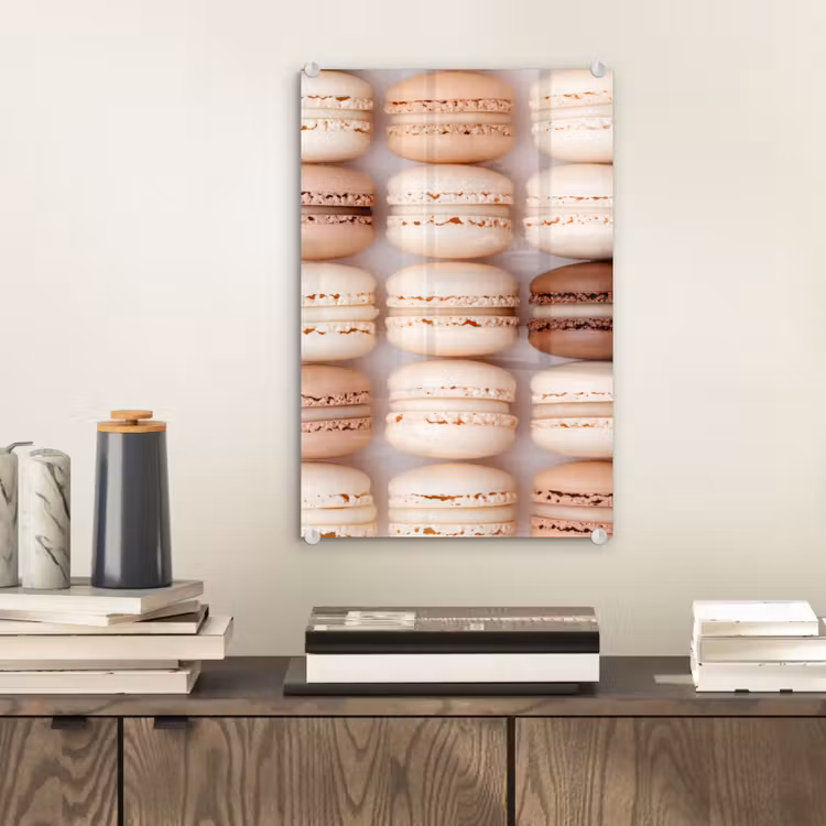 Glas schilderij - Macarons - Beige - Bruin — 2