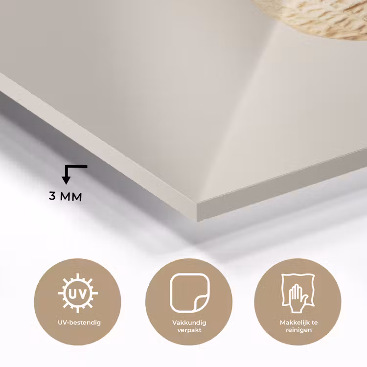 Glas schilderij - Pinda - Ruw - Beige — 3
