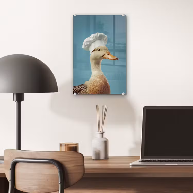 Glas schilderij - Eend - Koksmuts - Cute - Vogel — 7