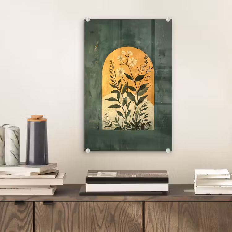Glas schilderij - Plant - Bloemen - Wit — 2