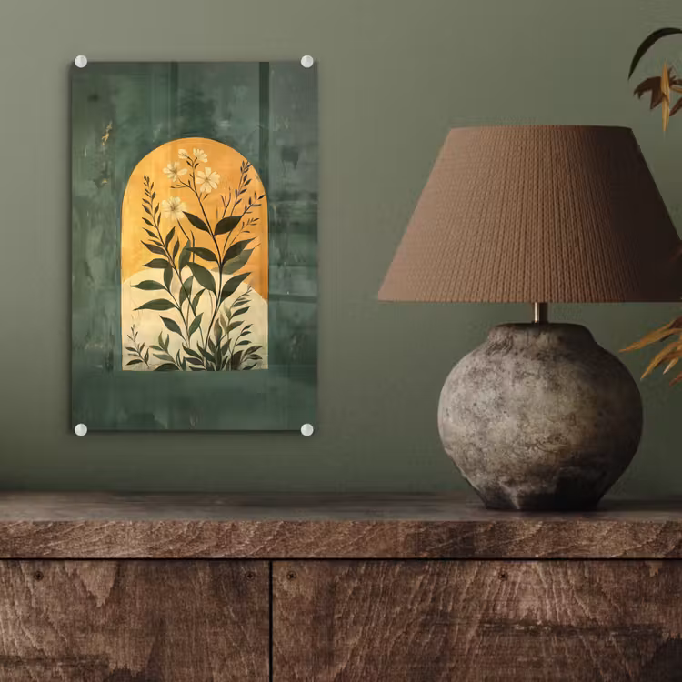 Glas schilderij - Plant - Bloemen - Wit — 4