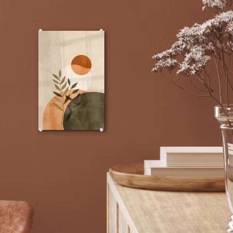 Glas schilderij - Takken - Vormen - Abstract — 6