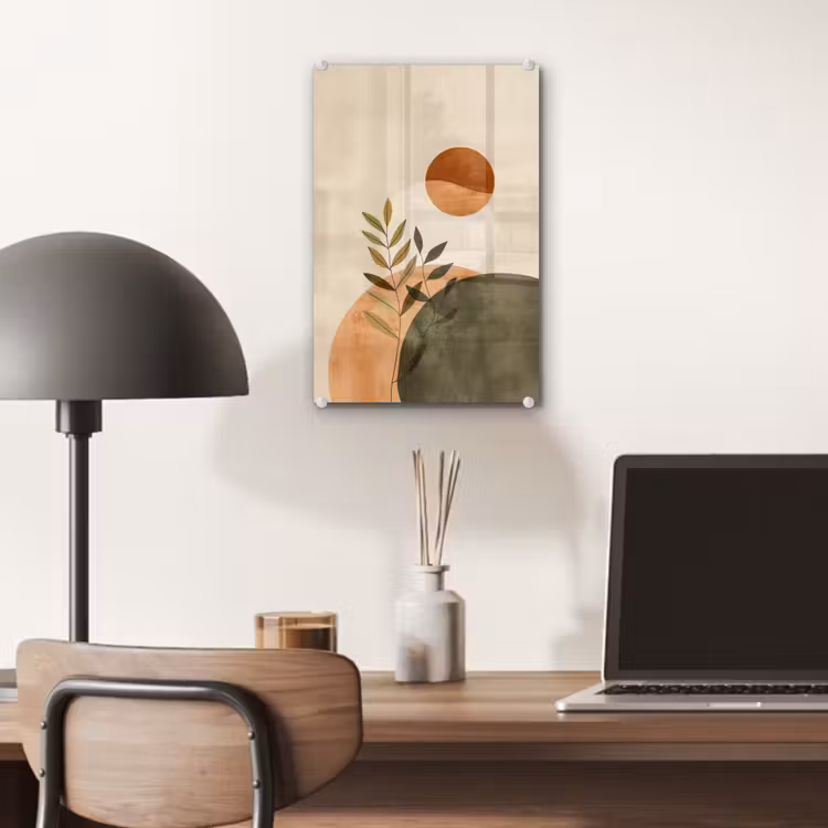 Glas schilderij - Takken - Vormen - Abstract — 7