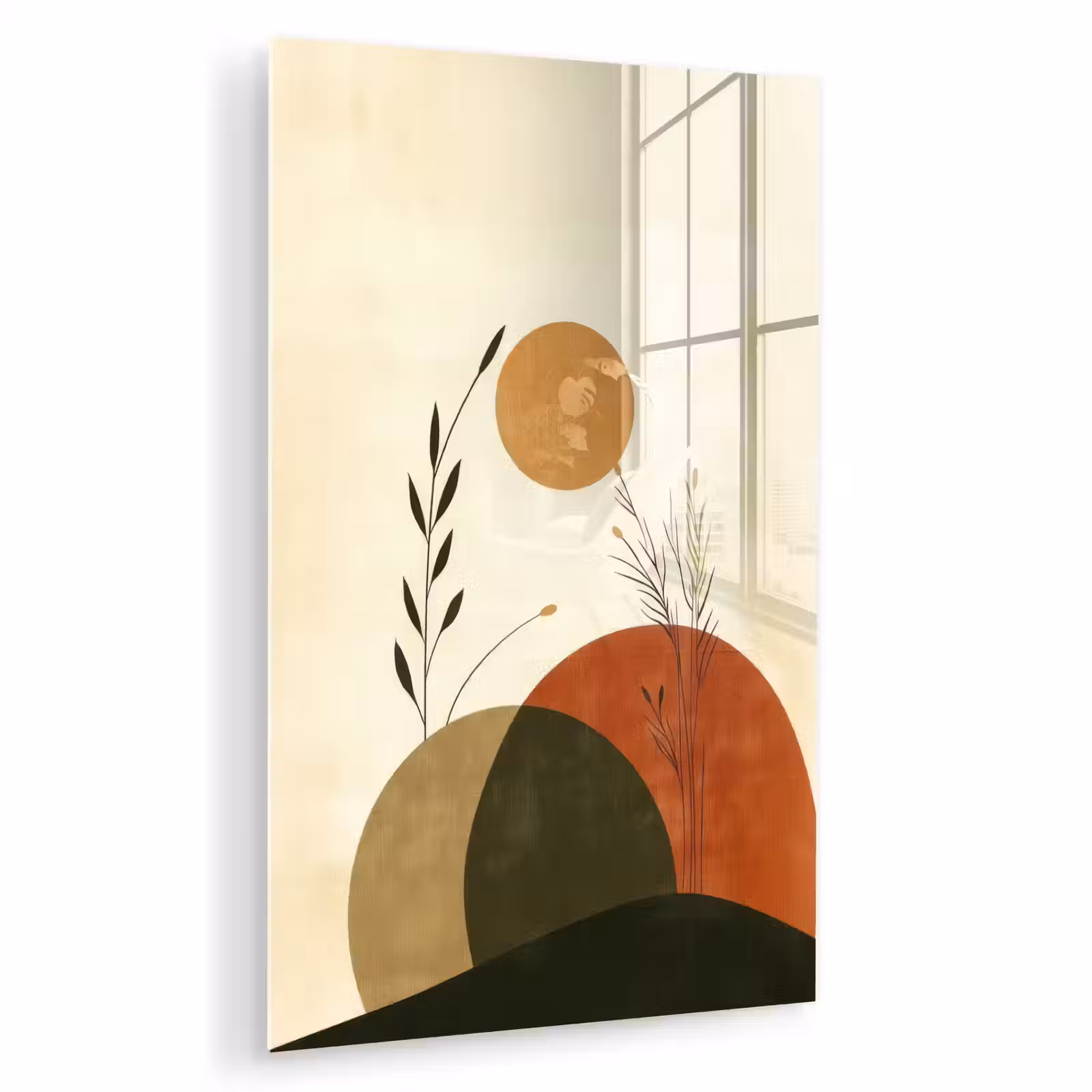 Glas schilderij - Planten - Abstract - Vormen — 1