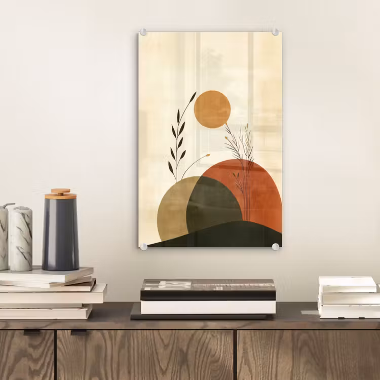 Glas schilderij - Planten - Abstract - Vormen — 2