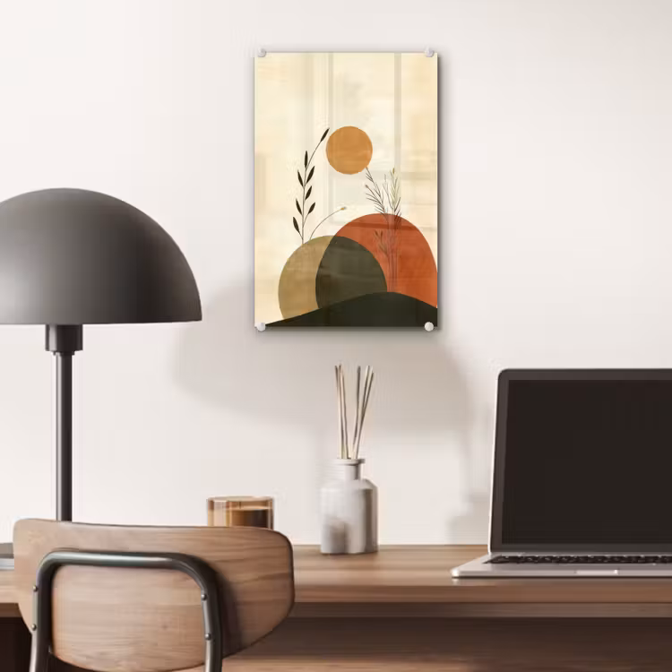 Glas schilderij - Planten - Abstract - Vormen — 7