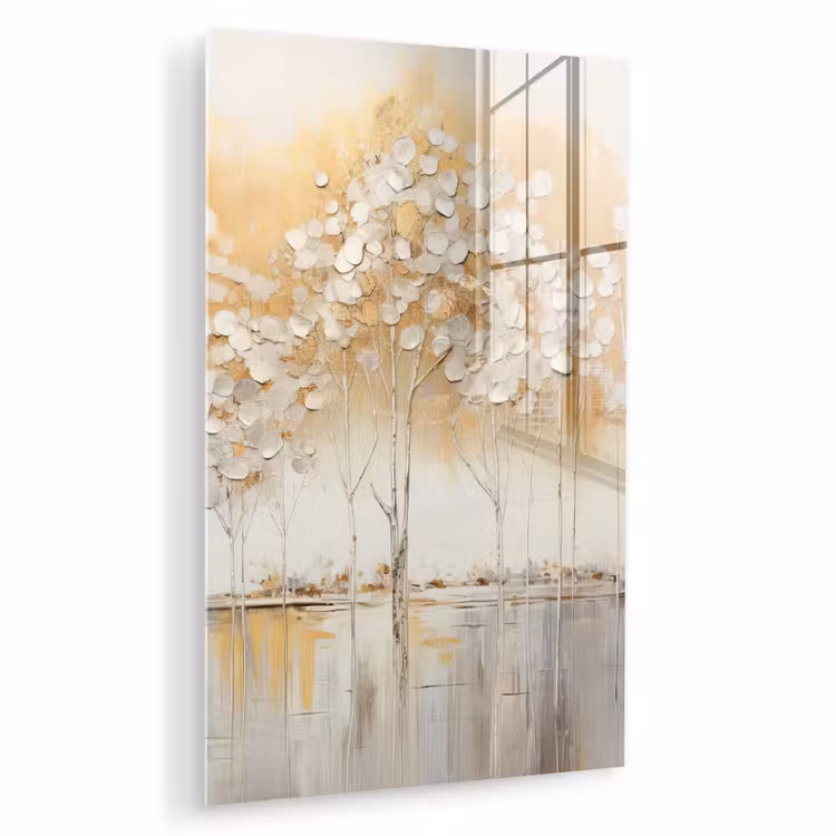 Glas schilderij - Bomen - Kunst - Acryl - Natuur — 1